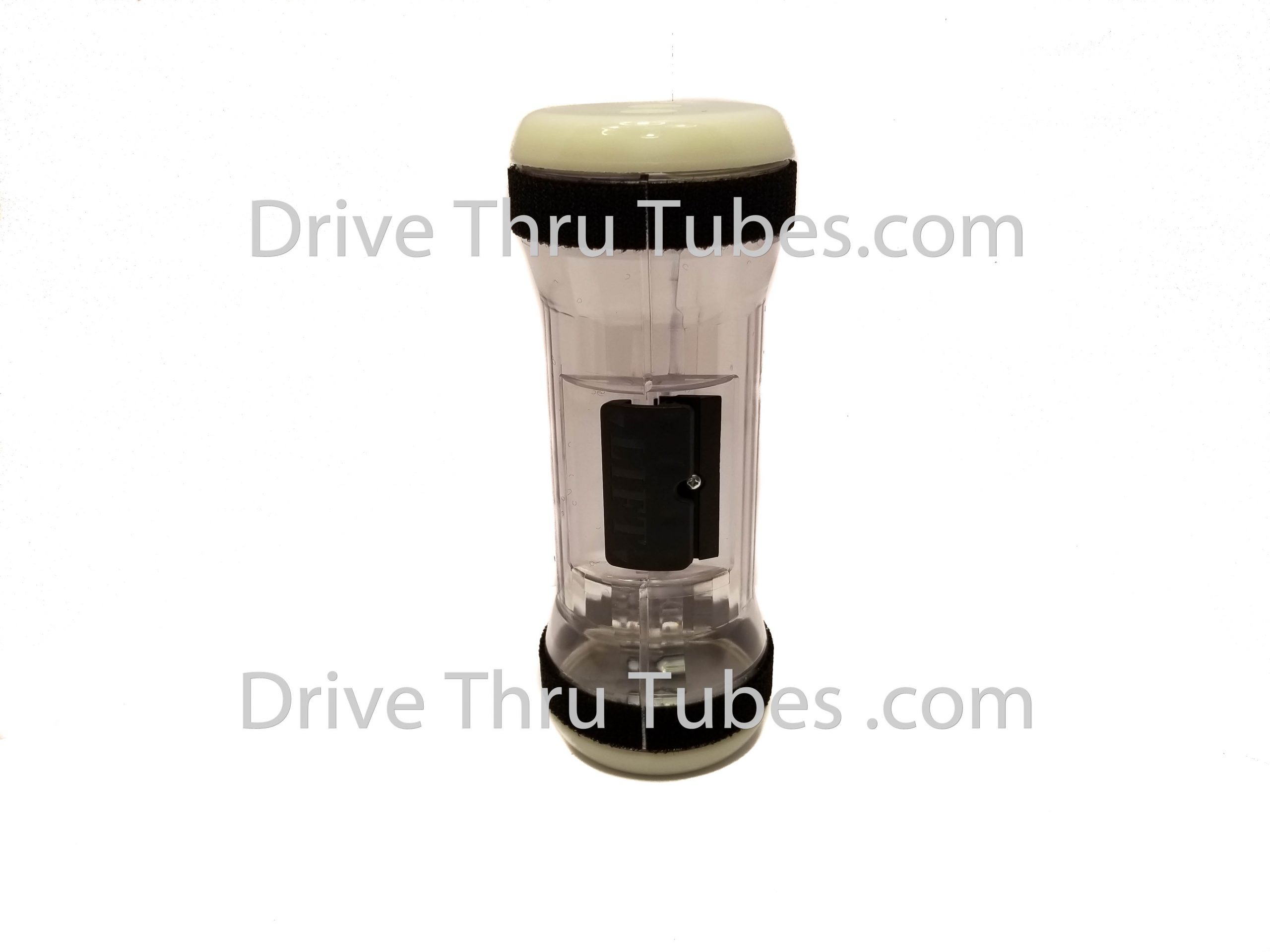 LV05, Banking Drive Thru Carrier Hour Glass Design Black Velcro.