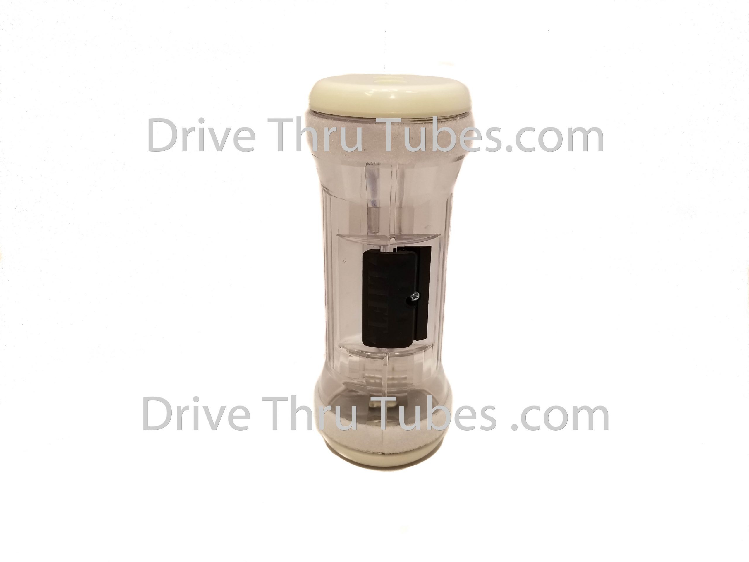 LV09, Banking Drive Thru Carrier Hour Glass Design White Velcro.