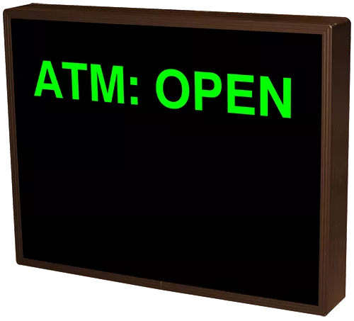 ATM: OPEN | ITM: OPEN LED Sign PHX1418GG-I947   (120-277 VAC)  (35634) 1