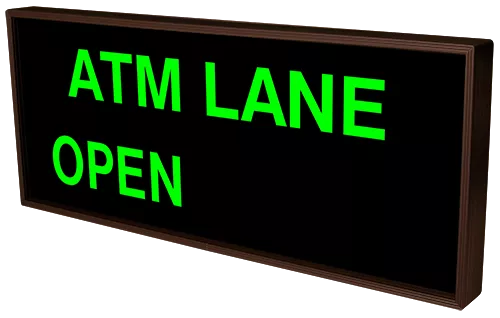 ATM LANE | OPEN | CLOSED LED Sign PHX1434GGR-240   (120-277 VAC)  (38983) 1