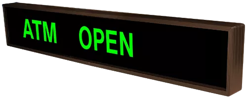 ATM | OPEN | CLOSED LED Sign PHX742GGR-B769 (120-277 VAC) (48048) 1 ATM | OPEN | CLOSED LED Sign PHX742GGR-B769 (120-277 VAC) (48048) 1
