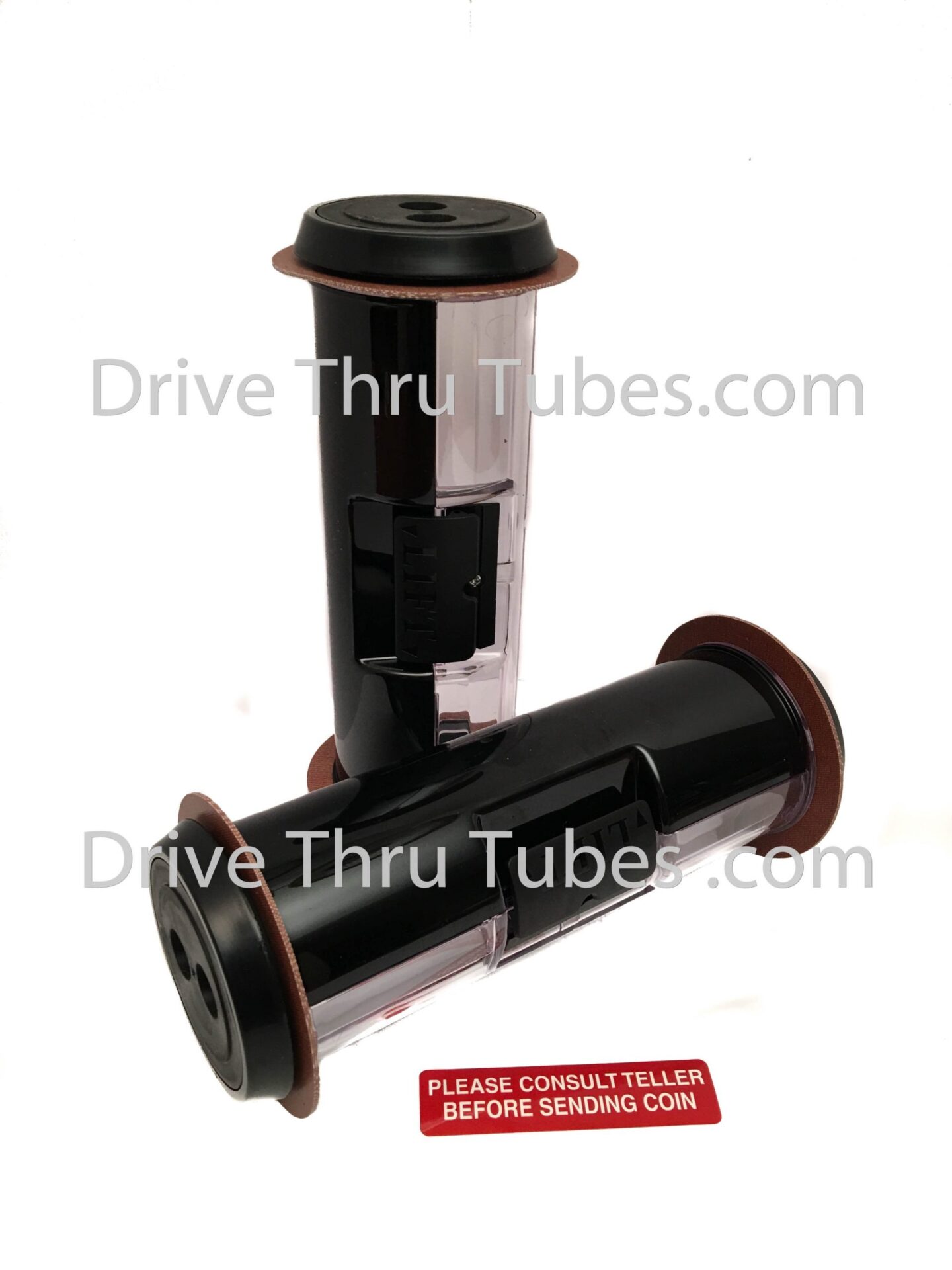 S555T, Straight Body Banking Drive Thru Carrier With Black Ends.