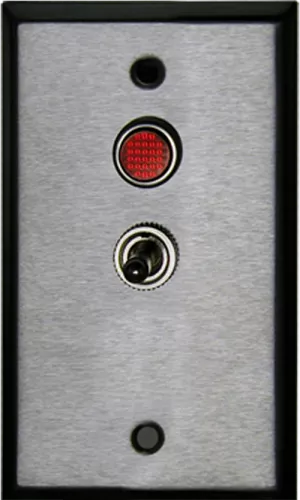 Single Gang On / Off Switch, w/ Red Indicator Dot, SG2-R SPST 120VAC  (21109)