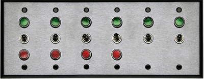 6 Gang Switch, SXG333322 SPDT/120VAC  (7102)