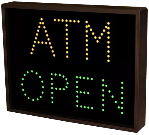 ATM | OPEN | CLOSED LED Sign TCL1418AGR-110   (120-277 VAC)  (5067) 1