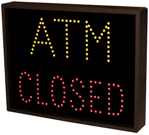 ATM | OPEN | CLOSED LED Sign TCL1418AGR-110   (120-277 VAC)  (5067) 2