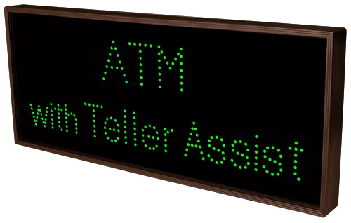 ATM with Teller Assist | ATM LED Sign TCL1434GG-H781   (120-277 VAC)  (34401) 1