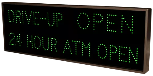 DRIVE-UP | 24 HOUR ATM OPEN | OPEN | CLOSED LED Sign TCL1442GGGR-530   (120-277 VAC)  (13239) 1