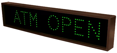ATM | ITM | OPEN | CLOSED LED Sign TCL734GGGR-J014 (120-277 VAC) (35852) 1 ATM | ITM | OPEN | CLOSED LED Sign TCL734GGGR-J014 (120-277 VAC) (35852) 1