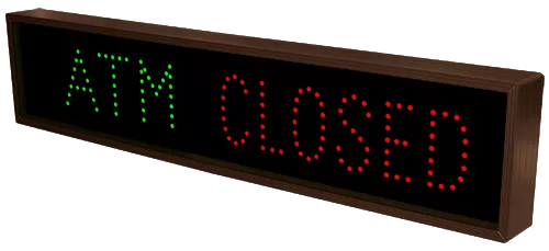ATM | ITM | OPEN | CLOSED LED Sign TCL734GGGR-J014 (120-277 VAC) (35852) 2 ATM | ITM | OPEN | CLOSED LED Sign TCL734GGGR-J014 (120-277 VAC) (35852) 2