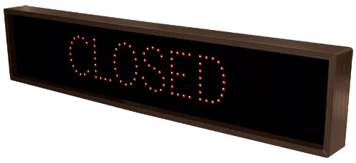 ATM ONLY | CLOSED LED Sign TCL734GR-654   (120-277 VAC)  (23962) 2