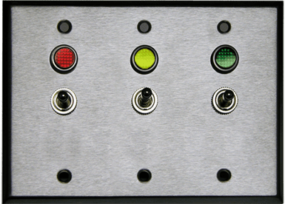3 Gang Switch, TG222-RAG 12VDC  (43999)