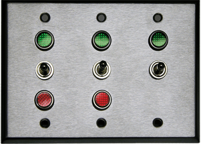 3 Gang On/Off/On Switch, TG332 SPDT 120VAC (6649)