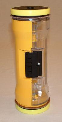 L433, Banking Drive Thru Carrier Hour Glass Design Yellow. L433, Banking Drive Thru Carrier Hour Glass Design Yellow.