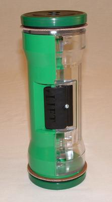 L444, Banking Drive Thru Carrier Hour Glass Design Green. L444, Banking Drive Thru Carrier Hour Glass Design Green.