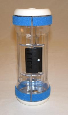 LV01, Banking Drive Thru Carrier Hour Glass Design Blue Velcro. LV01, Banking Drive Thru Carrier Hour Glass Design Blue Velcro.