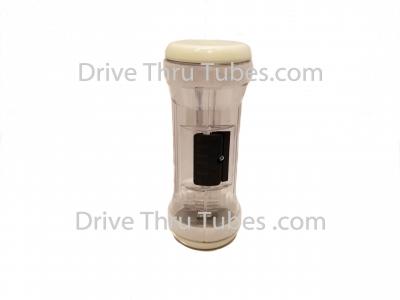 LV09, Banking Drive Thru Carrier Hour Glass Design White Velcro. LV09, Banking Drive Thru Carrier Hour Glass Design White Velcro.