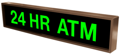 24 HR ATM LED Sign PHX734G-165   (120-277 VAC)  (25930)