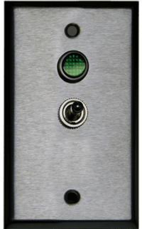 Single Gang On / Off Switch, SG2 SPST/24VDC  (17290)