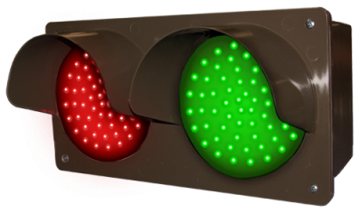LED Traffic Controller - Horizontal, Red/Green LED Sign TCILH-RG/12-24VDC   (12-24VDC)   (51593)