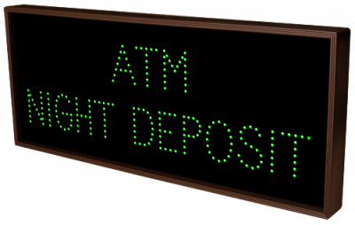 ATM NIGHT DEPOSIT LED Sign TCL1434G-A510   (120-277 VAC)  (5242)