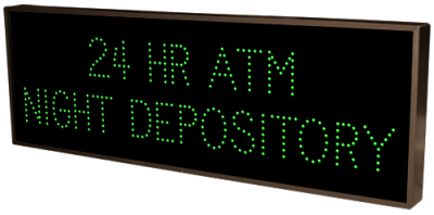 24 HR ATM NIGHT DEPOSITORY LED Sign TCL1442G-527   (120-277 VAC)  (5354)