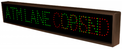 ATM LANE | OPEN | CLOSED LED Sign TCL742GGR-240   (120-277 VAC)  (6213)