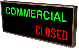 COMMERCIAL | OPEN | CLOSED LED Sign PHX1434GGR-256   (120-277 VAC)  (38982) 2