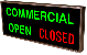 COMMERCIAL | OPEN | CLOSED LED Sign PHX1434GGR-256   (120-277 VAC)  (38982)