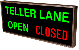 TELLER LANE | OPEN | CLOSED LED Sign PHX1434GGR-B715   (120-277 VAC)   (38985)