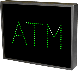 ATM LED Sign TCL1418G-125   (120-277 VAC)  (5080)