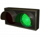 Indicator Dots, double with hoods, horizontal, Red - Green LED Sign TCL714RG-225H   (120-277 VAC)  (7383) 2